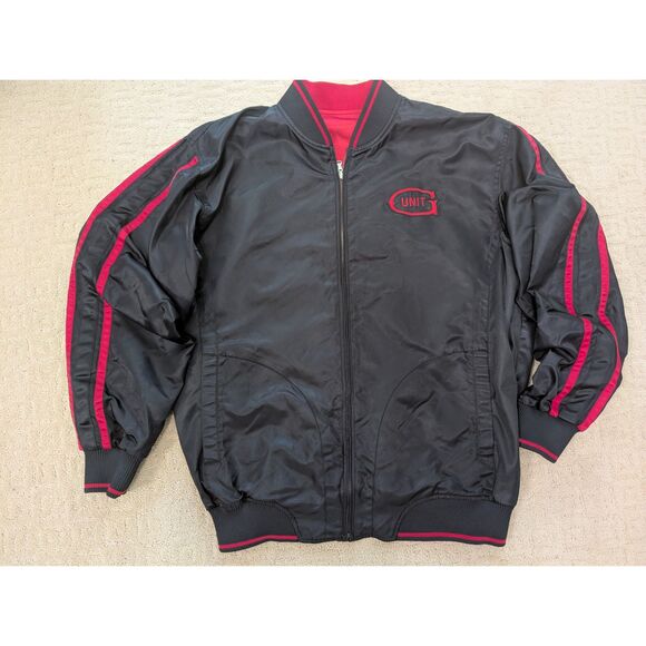 G-Unit Jacket Mens Large Black/Red Reversible Nylon Bomber - Picture 1 of 13